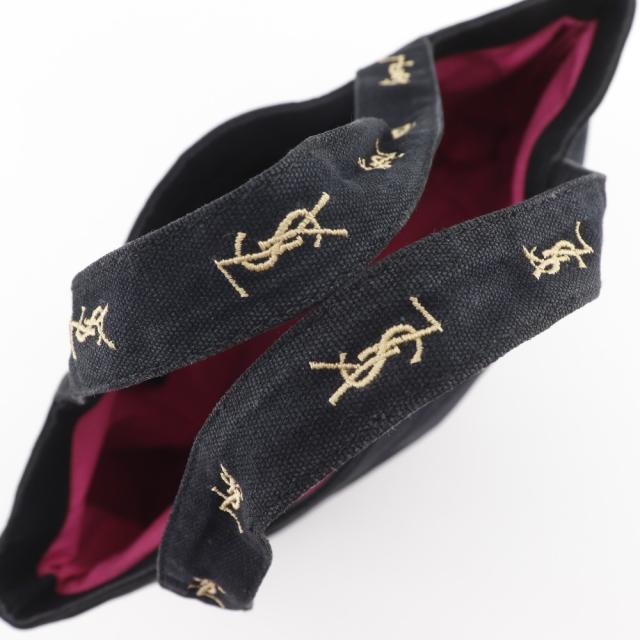 YVES SAINT LAURENT イヴ・サンローラン YSLロゴ ノベルティ ノベルティ コットン 黒_7