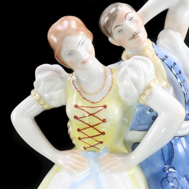 HEREND ヘレンド 【 ダンシング・カップル 】 5513 ポーセリン 置物 オブジェ _ 【中古】_1