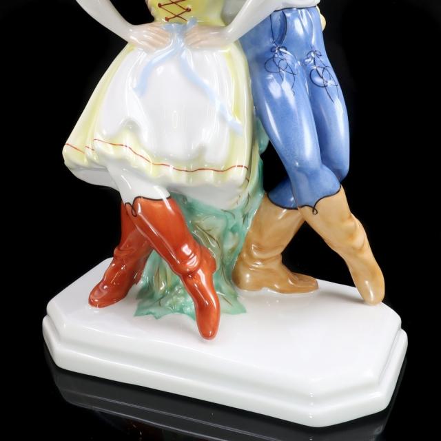 HEREND ヘレンド 【 ダンシング・カップル 】 5513 ポーセリン 置物 オブジェ _ 【中古】_3