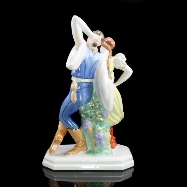 HEREND ヘレンド 【 ダンシング・カップル 】 5513 ポーセリン 置物 オブジェ _ 【中古】_5