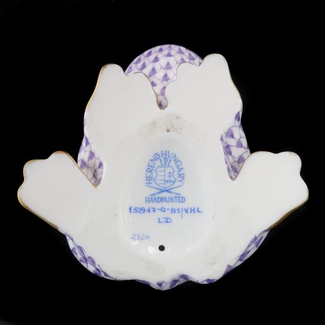 HEREND ヘレンド 王冠を戴く蛙の王様 ( 15817 VHL LD 2320 ) ポーセリン 置物 オブジェ __7