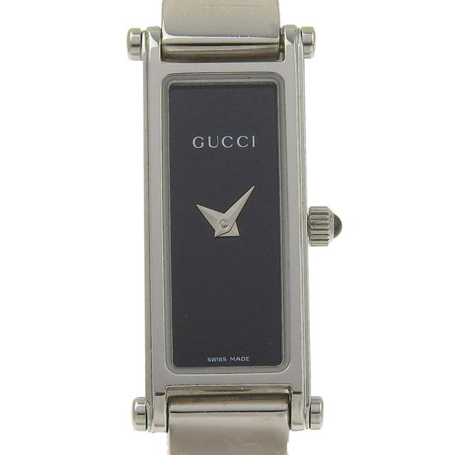 GUCCI グッチ 1500L SS クオーツ アナログ表示 黒文字盤 腕時計 