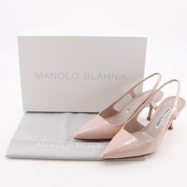 MANOLO BLAHNIK マノロブラニク バックストラップ パテントレザー