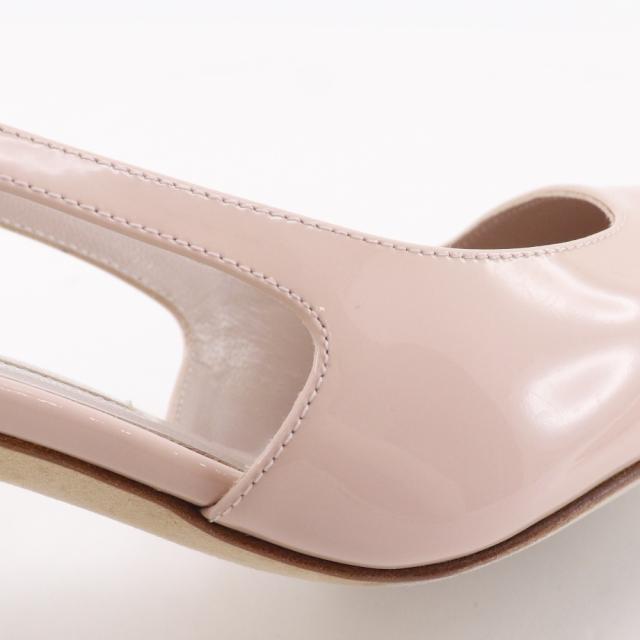 マノロブラニク キャロリン パンプス バックストラップ ピンク MANOLO BLAHNIK マノロブラニク バックストラップ パテントレザー