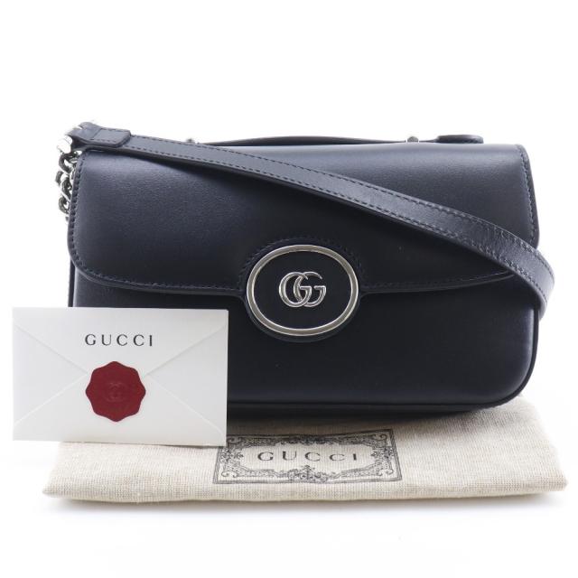 GUCCI グッチ プチGG ダブルＧ 2WAY 739722 レザー 黒 ショルダーバッグ レディース 【中古】_16