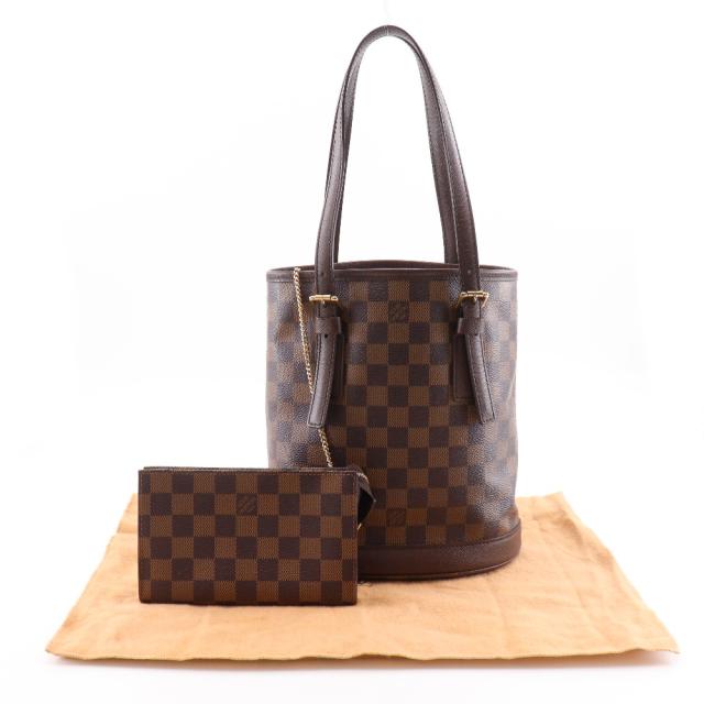 LOUIS VUITTON ルイ・ヴィトン マレ N42240 ダミエキャンバス 茶 トートバッグ レディース_16