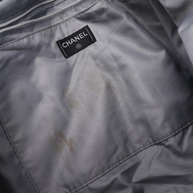 CHANEL シャネル スポーツライン ロゴ ナイロン グレー トートバッグ