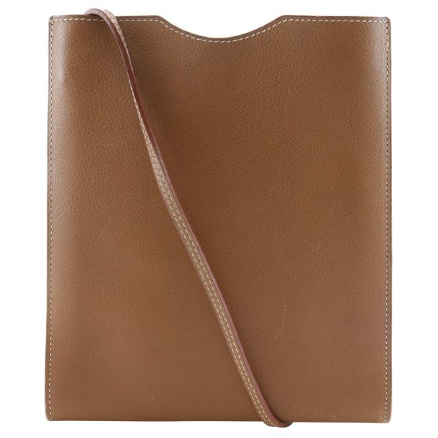 HERMES エルメス オニメトゥ カーフ 茶 ショルダーバッグ レディース 【中古】