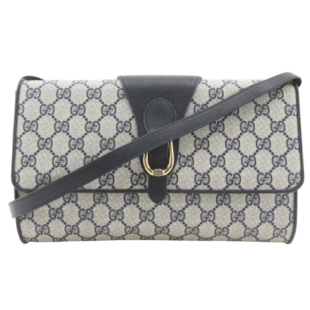 GUCCI グッチ オールドグッチ 2WAYクラッチ 904.02.050 GGプラス グレー/紺 ショルダーバッグ