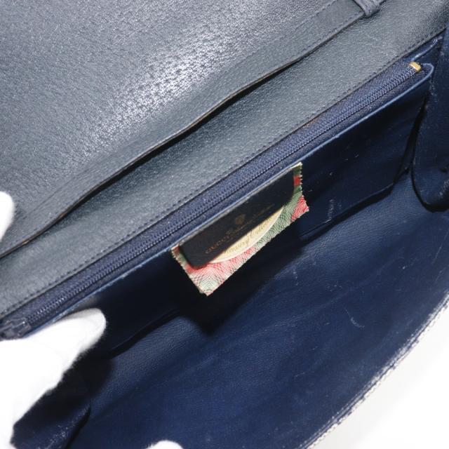 GUCCI グッチ オールドグッチ 2WAYクラッチ 904.02.050 GGプラス グレー/紺 ショルダーバッグ_5