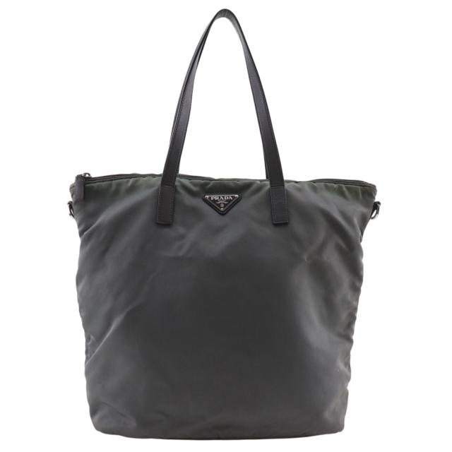 PRADA プラダ ナイロン カーキ トートバッグ ユニセックス 【中古】