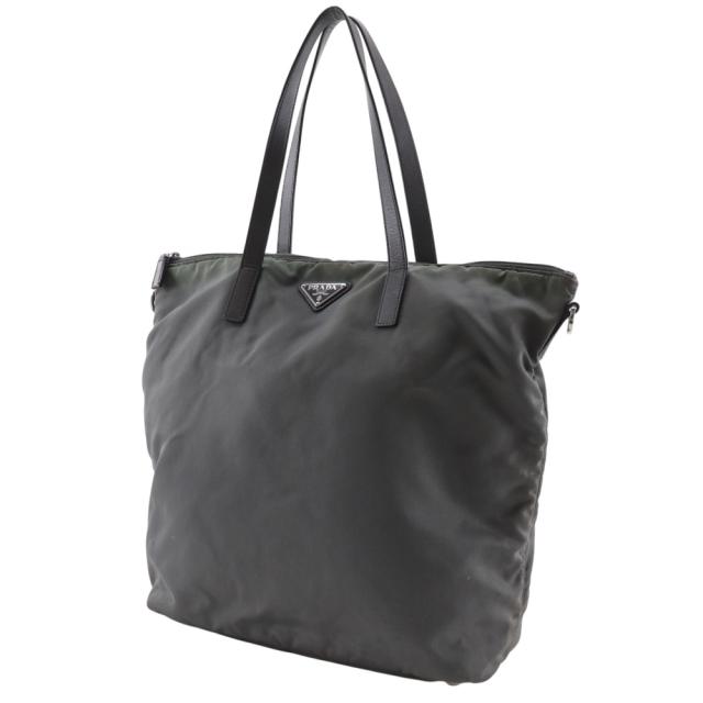 PRADA プラダ ナイロン カーキ トートバッグ ユニセックス 【中古】_1