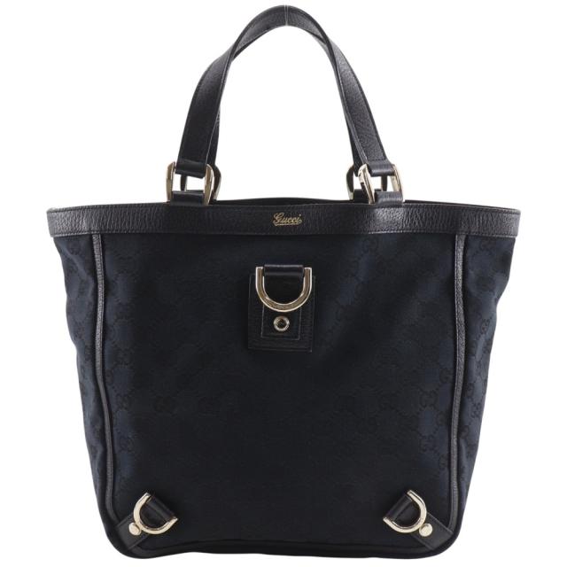 GUCCI グッチ アビー トートバッグ 130739 GGキャンバス 黒 ハンドバッグ レディース