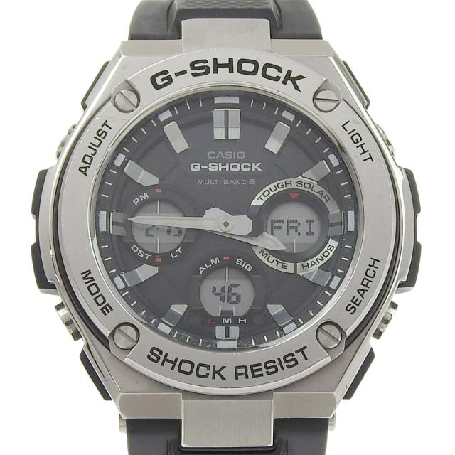CASIO カシオ G-SHOCK GST-W110 SS ソーラー電磁波時辰儀 アナデジ書きあらわす 黒文字盤 ウオッチ メンズ