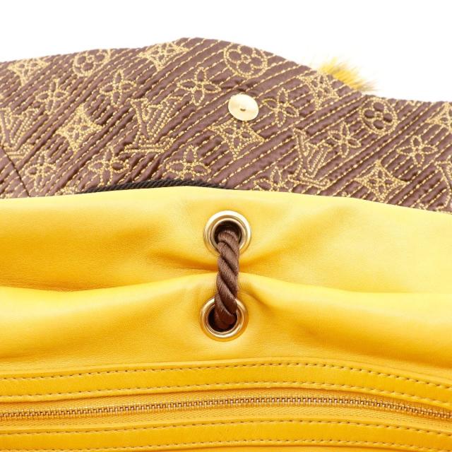 LOUIS VUITTON ルイ・ヴィトン アフリカン・第一人者 ジャかばい立て モノグラム 繻子 茶