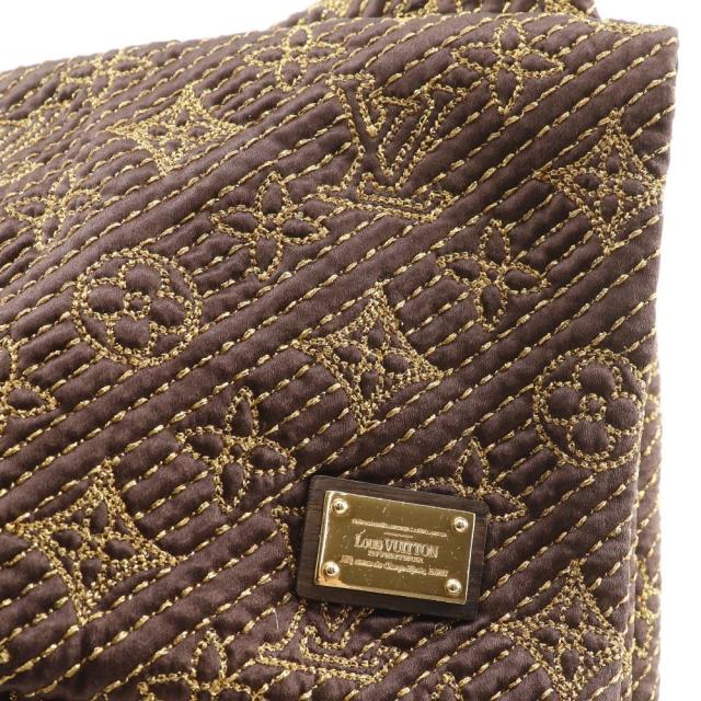 LOUIS VUITTON ルイ・ヴィトン アフリカン・第一人者 ジャかばい立て モノグラム 繻子 茶