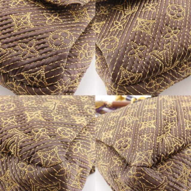 LOUIS VUITTON ルイ・ヴィトン アフリカン・第一人者 ジャかばい立て モノグラム 繻子 茶