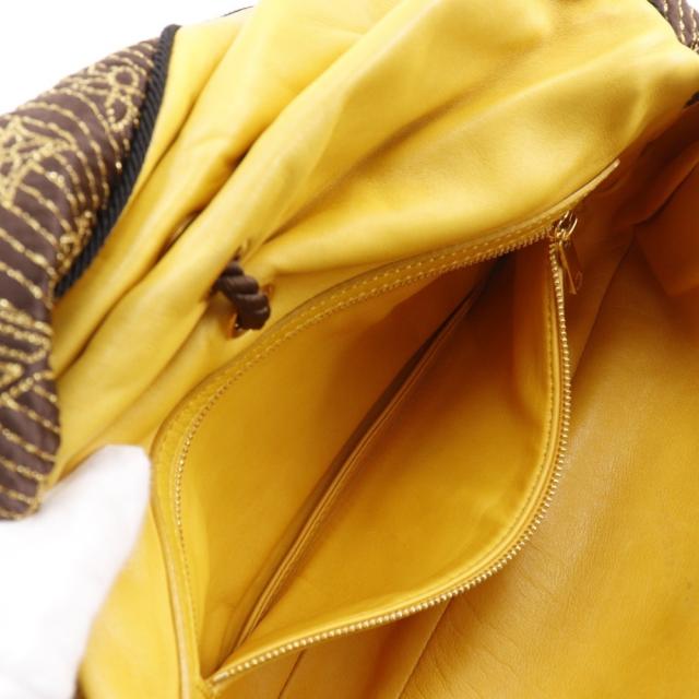 LOUIS VUITTON ルイ・ヴィトン アフリカン・第一人者 ジャかばい立て モノグラム 繻子 茶
