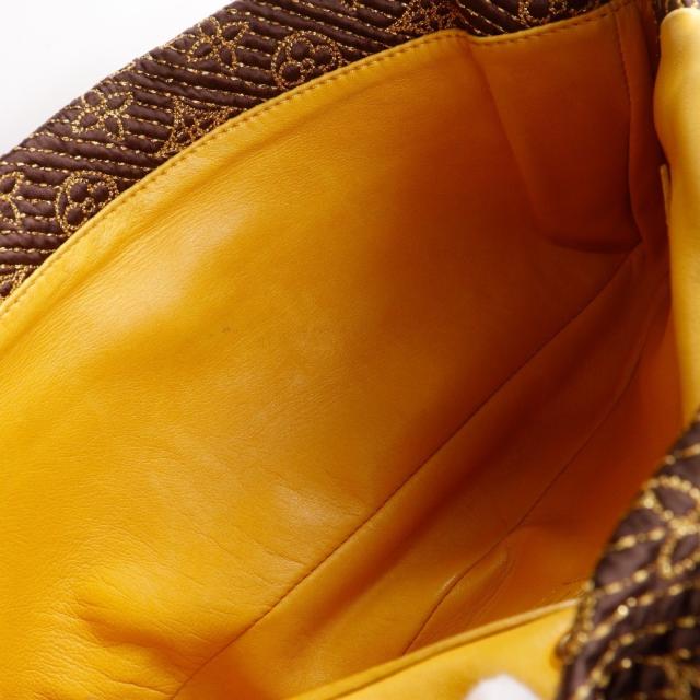 LOUIS VUITTON ルイ・ヴィトン アフリカン・第一人者 ジャかばい立て モノグラム 繻子 茶