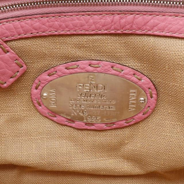 FENDI フェンディ セレリア ミニリンダ 8BR486 カーフ ピンク ハンドバッグ レディース_9
