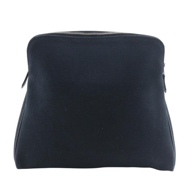 HERMES エルメス イーブーポーチ キャンバス 黒 ポーチ ユニセックス 【中古】