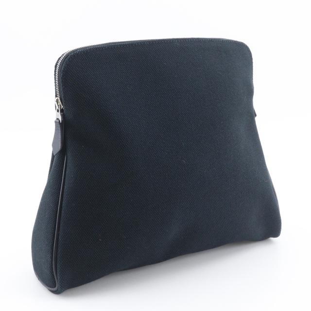 HERMES エルメス イーブーポーチ キャンバス 黒 ポーチ ユニセックス 【中古】_2