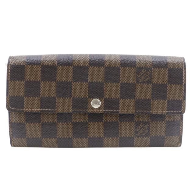 LOUIS VUITTON ルイ・ヴィトン ポルトフォイユ・サラ N61734 ダミエキャンバス 茶 長財布