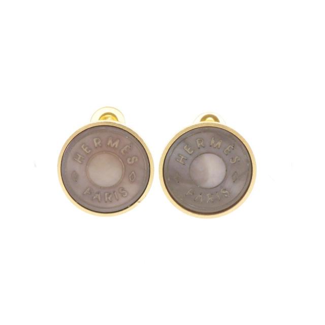 HERMES エルメス セリエ 金メッキ イヤリング 11.7g レディース 【中古】