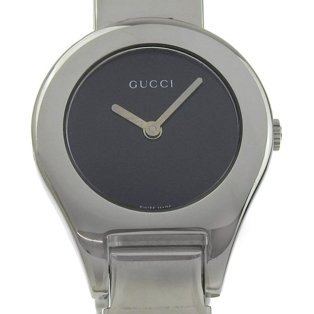 GUCCI グッチ 6700L SS ブラック クオーツ アナログ表示 黒文字盤 腕時計 レディース