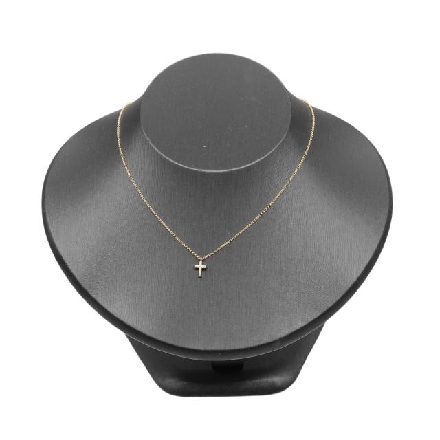 TIFFANY&Co. ティファニー メトロクロス ミニ K18ピンクゴールド ネックレス 1.75g_1