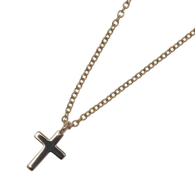 TIFFANY&Co. ティファニー メトロクロス ミニ K18ピンクゴールド ネックレス 1.75g_2