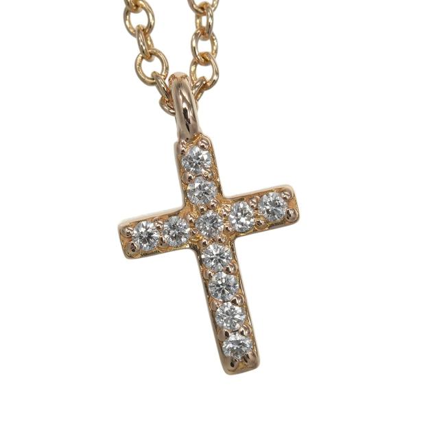 TIFFANY&Co. ティファニー メトロクロス ミニ K18ピンクゴールド ネックレス 1.75g_3