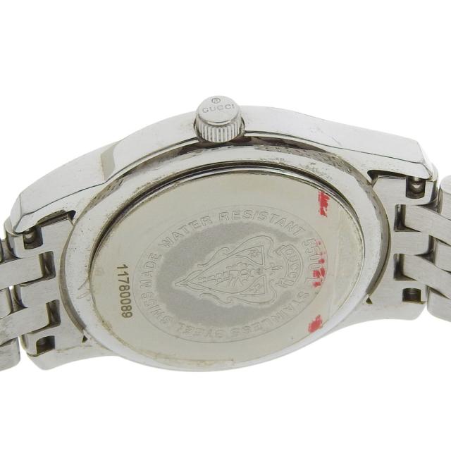 GUCCI グッチ 5500L SS クオーツ アナログ表示 ホワイトシェル文字盤 