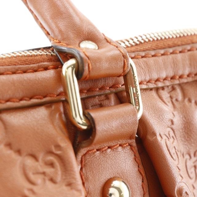 GUCCI グッチ スーキー ディアマンテGG 2WAYショルダー 247902 シマレザー 茶 トートバッグ_12
