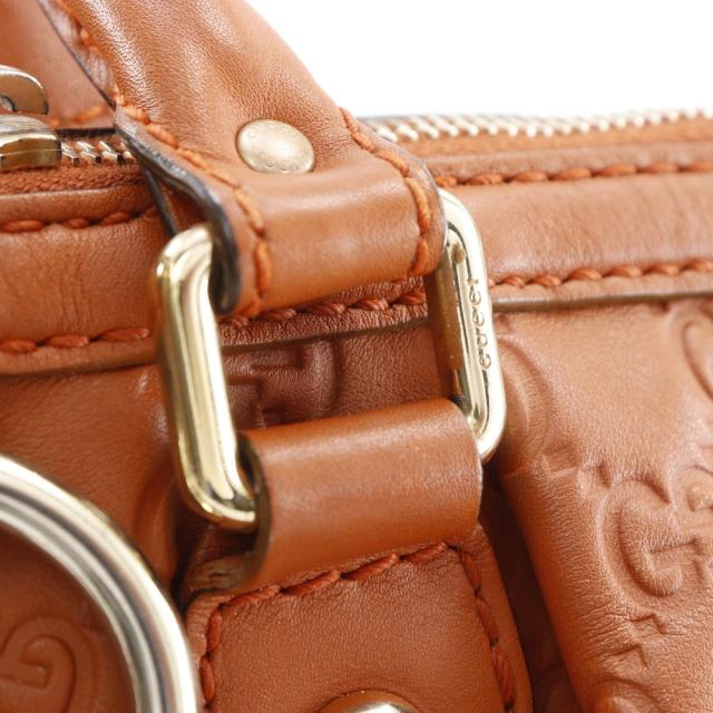 GUCCI グッチ スーキー ディアマンテGG 2WAYショルダー 247902 シマレザー 茶 トートバッグ_13