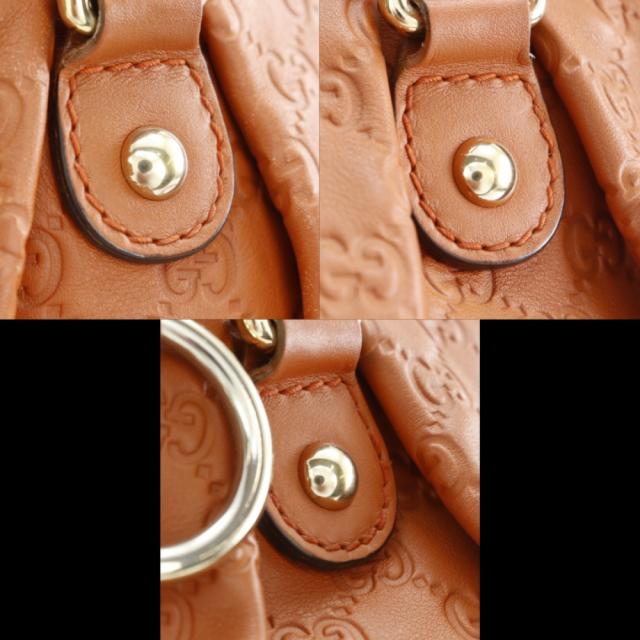 GUCCI グッチ スーキー ディアマンテGG 2WAYショルダー 247902 シマレザー 茶 トートバッグ_14