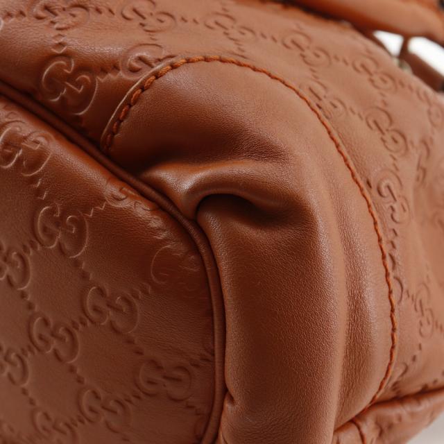 GUCCI グッチ スーキー ディアマンテGG 2WAYショルダー 247902 シマレザー 茶 トートバッグ_4