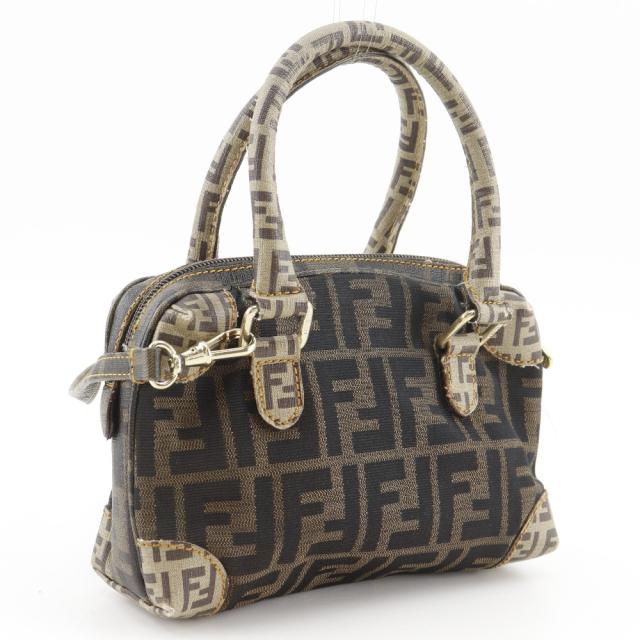 FENDI フェンディ ミニボストン 2WAYショルダー ズッカ ナイロン