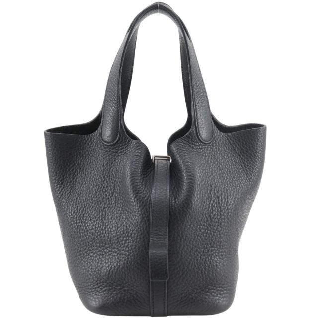 HERMES エルメス ピコタンPM トリヨンクレマンス 黒/シルバー金具 ハンドバッグ