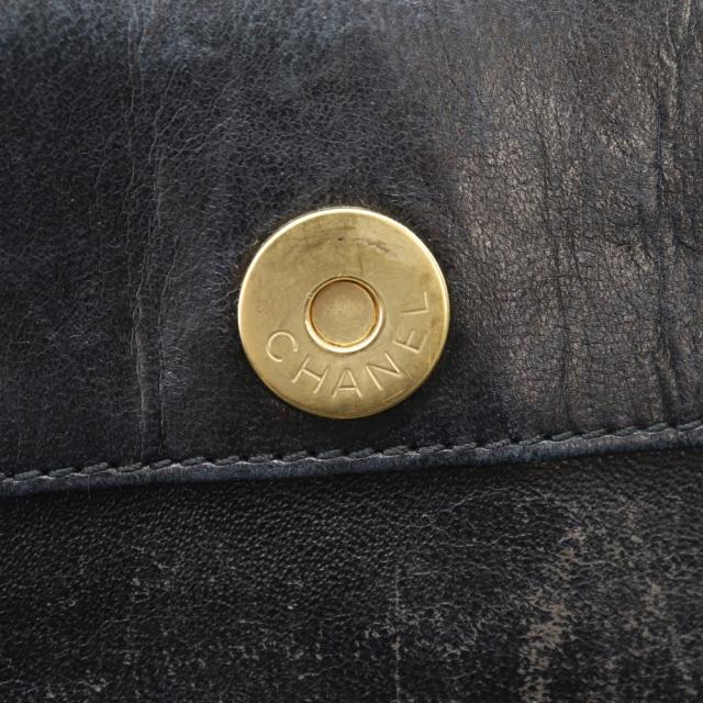 CHANEL シャネル チェーントート チョコバー チョコバー ジャージ 黒 トートバッグ_9