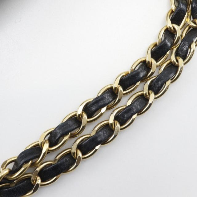 CHANEL シャネル チェーントート チョコバー チョコバー ジャージ 黒 トートバッグ_13