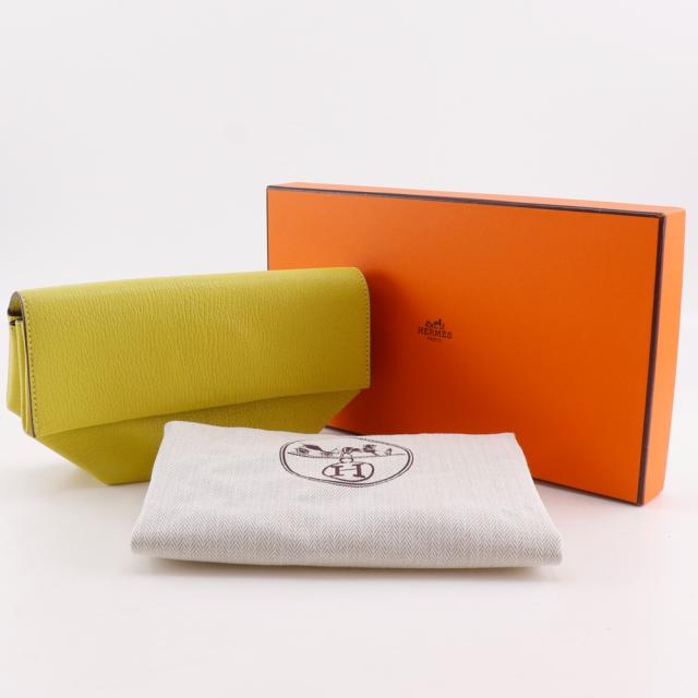 HERMES エルメス オプリ 071966CK シェーブル ライム 黄緑 クラッチバッグ レディース_18