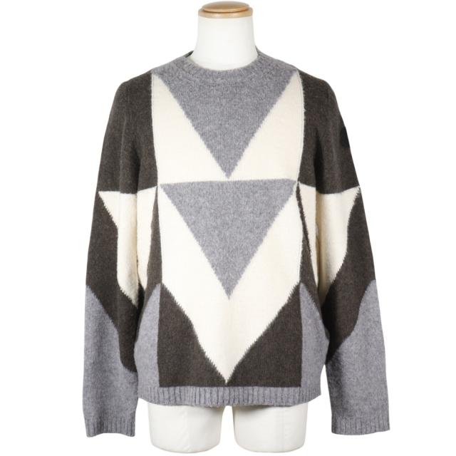 MONCLER モンクレール AGLIONE TRICOT GIROCOLLO B20912009400 ウール グレー セーター メンズ
