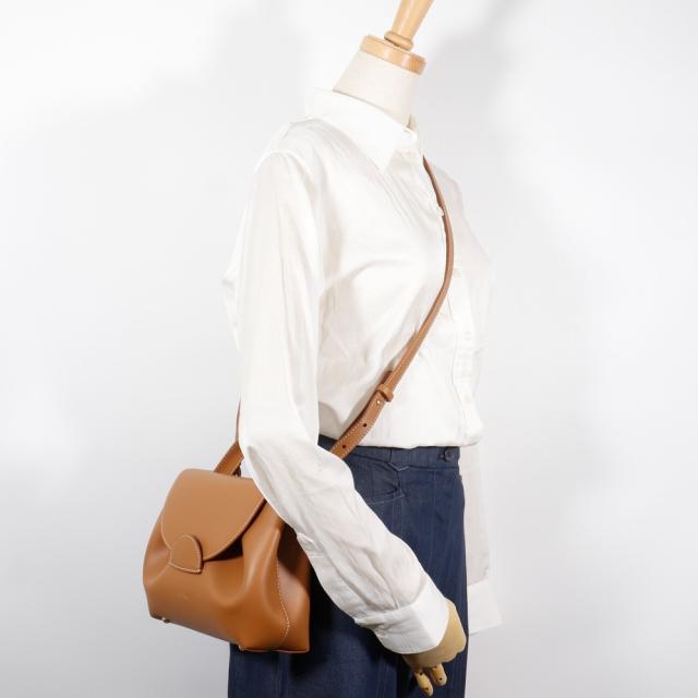 POLENE ポレーヌ Numero Un Nano 2WAYショルダー カーフ 茶 ハンドバッグ レディース 【中古】_16