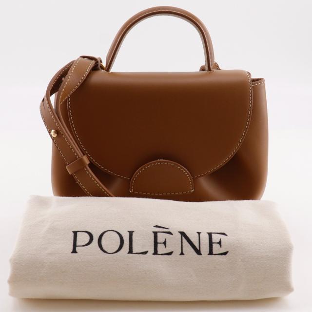POLENE ポレーヌ Numero Un Nano 2WAYショルダー カーフ 茶 ハンドバッグ レディース 【中古】_17