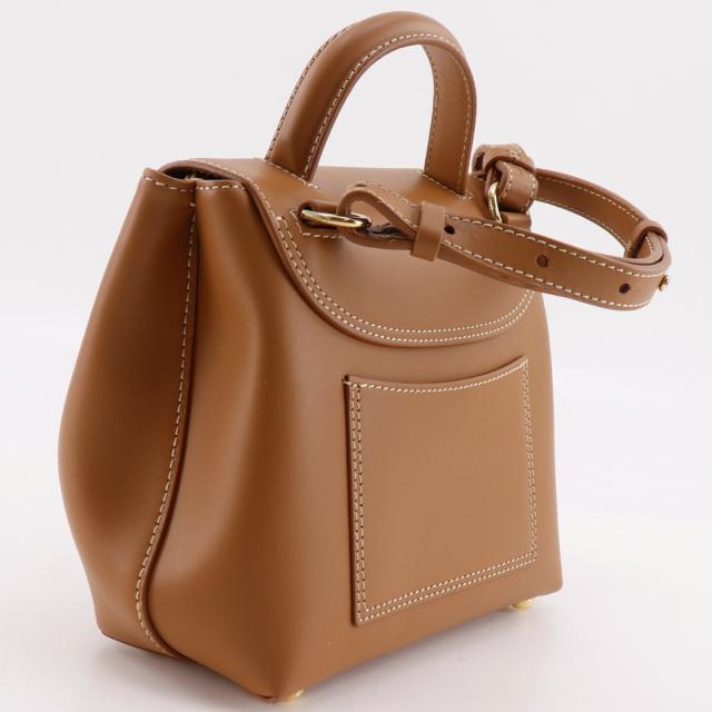 POLENE ポレーヌ Numero Un Nano 2WAYショルダー カーフ 茶 ハンドバッグ レディース 【中古】_2