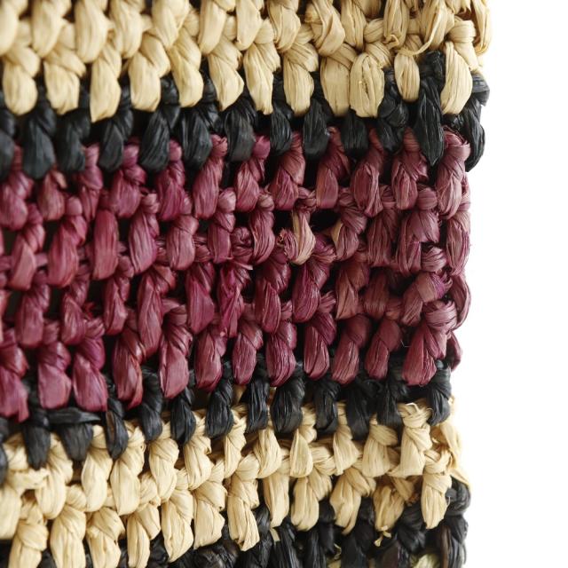 BALENCIAGA バレンシアガ ザ・ペーパー かごバッグ 515859 ラフィア 赤/マルチカラー_12