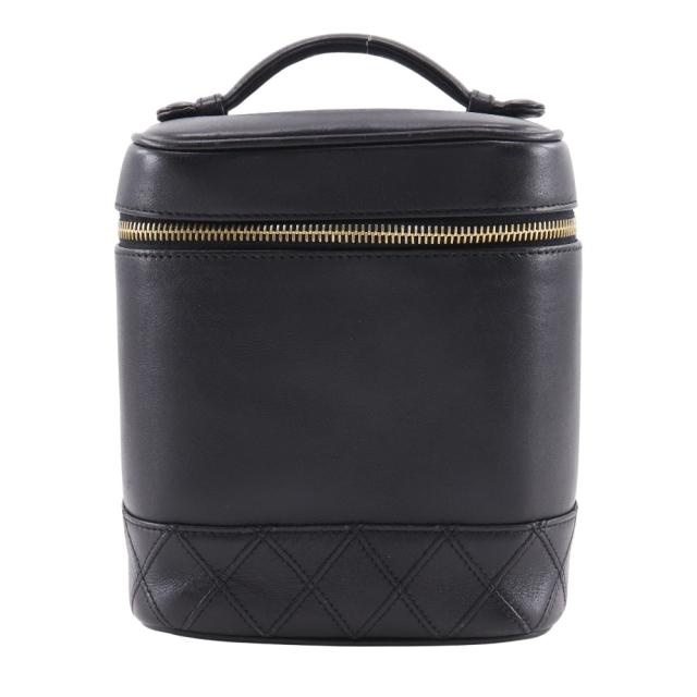 CHANEL シャネル バニティ ビコローレ ビコローレ A01619 カーフ 黒 バニティ レディース