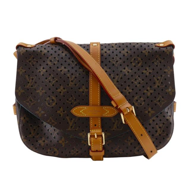 LOUIS VUITTON ルイ・ヴィトン ソミュールPM M93998 モノグラムペルフォ テュルコワーズ 茶