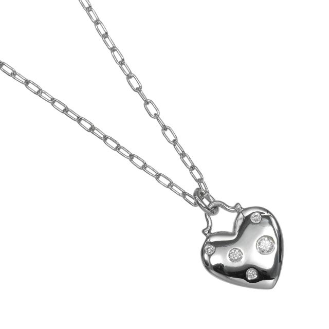TIFFANY&amp;Co. ティファニー センチメンタルハート K18ホワイトゴールド ネックレス 6.24g